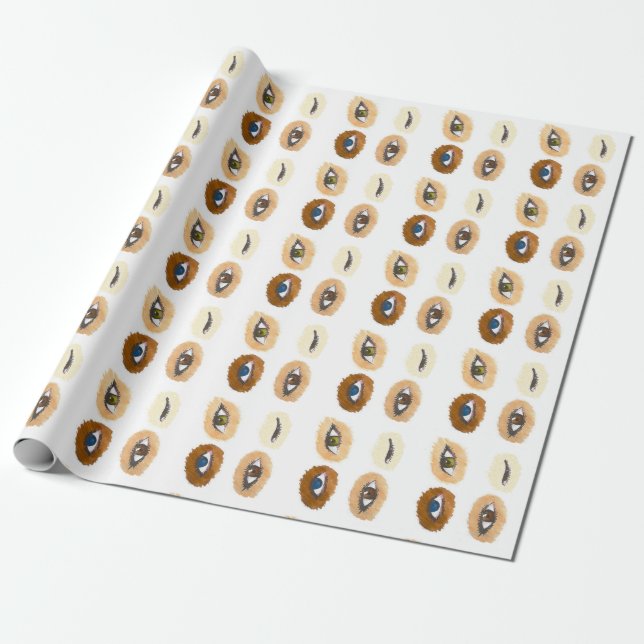 Regalo Papel de embalaje brillante de los ojos (Desenrollado)