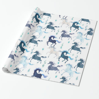 Regalo Papel de embalaje brillante de los unicornios