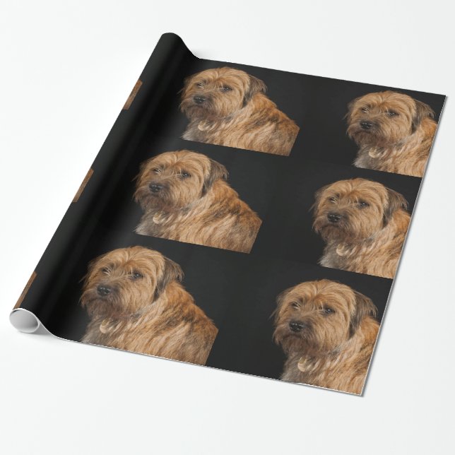 Regalo Papel de embalaje brillante de Terrier de (Desenrollado)