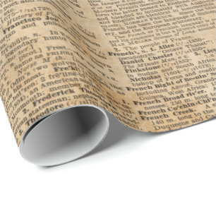 Regalo Papel de embalaje brillante del diseño del vintag