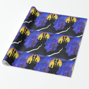Regalo Papel de embalaje brillante del feliz Halloween