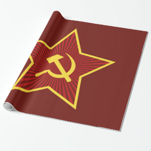 Regalo Papel de embalaje brillante rojo del martillo y de