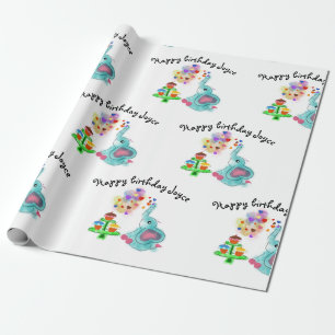 Regalo Papel de embalaje cariñoso del cumpleaños del