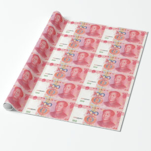 Regalo Papel de embalaje chino del dinero de 100 Yuan