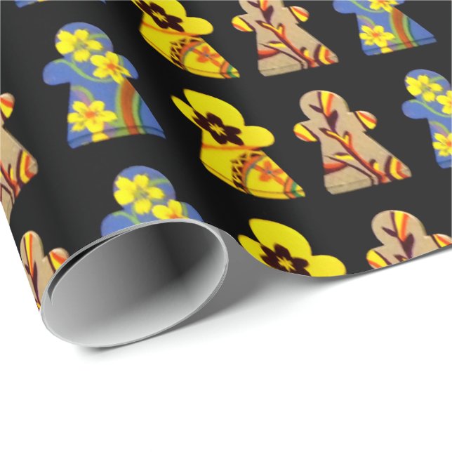 Regalo Papel de embalaje colorido de la gente (Esquina del rollo)