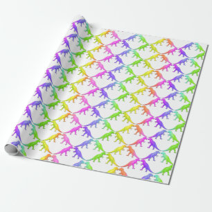 Regalo Papel de embalaje colorido del dinosaurio de Rex