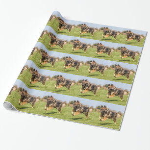 Regalo Papel de embalaje con el Alsatian del perro de