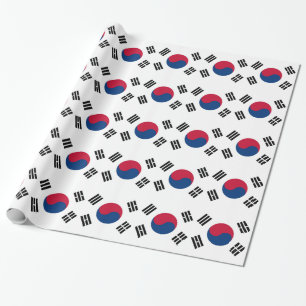 Regalo Papel de embalaje con la bandera de la Corea del