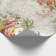 Papel de embalaje con un ilustracion floral del