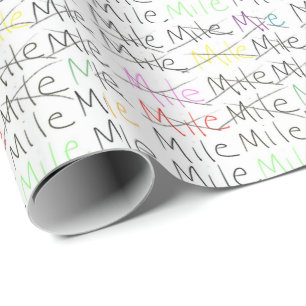 Regalo Papel de embalaje corriente del tema - una milla a