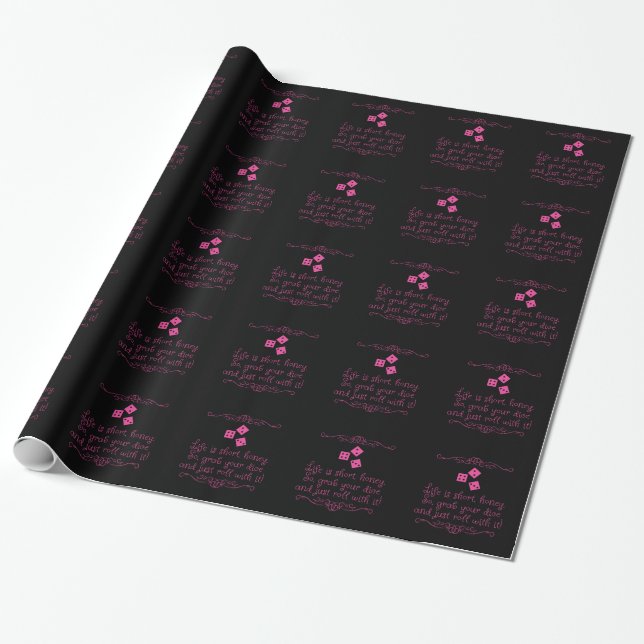 Regalo Papel de embalaje de Bunco - la vida es corta, (Desenrollado)