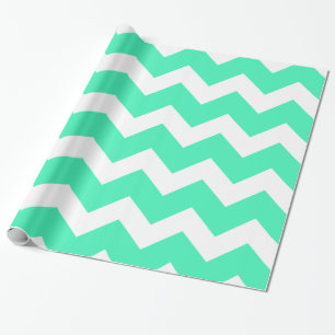 Regalo Papel de embalaje de Chevron de la verde menta