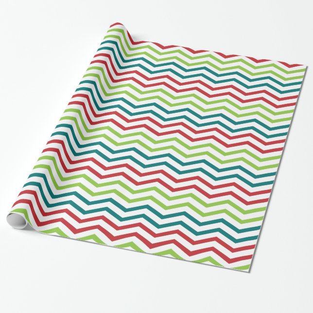 Regalo Papel de embalaje de Chevron del día de fiesta (Desenrollado)