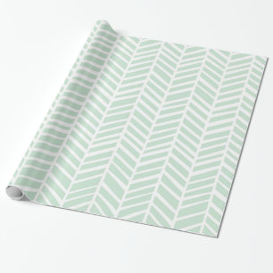 Regalo Papel de embalaje de Chevron - menta