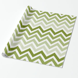 Regalo Papel de embalaje de Chevron Ombre del verde verde