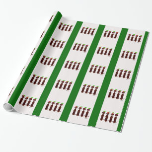Regalo Papel de embalaje de cuatro pequeño navidad de lo