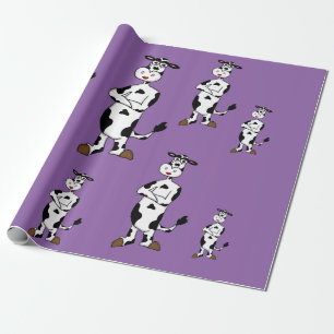 Regalo Papel de embalaje de encargo de la "vaca femenina"
