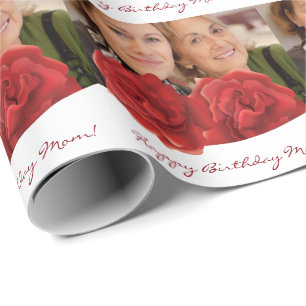 Regalo Papel de embalaje de encargo de los rosas de la