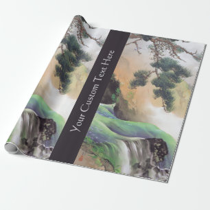 Regalo Papel de embalaje de encargo del arte japonés