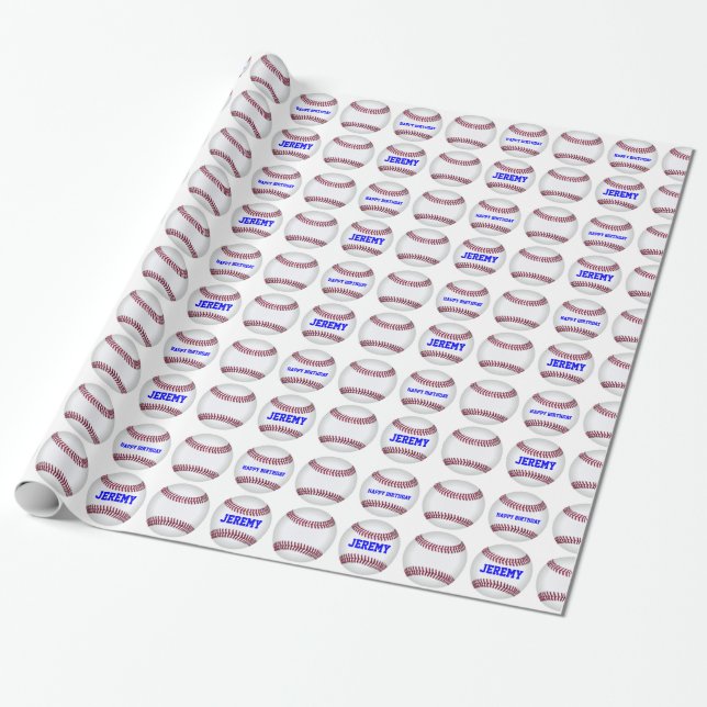 Regalo Papel de embalaje de encargo del béisbol (Desenrollado)