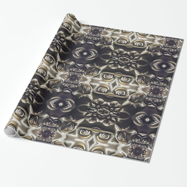 Regalo Papel de embalaje de grabación en relieve del arte (Desenrollado)