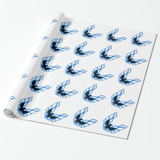 Regalo Papel de embalaje de griterío azul del pollo