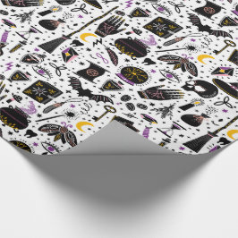 Regalo Papel de embalaje de Halloween de la magia negra
