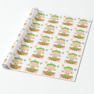 Regalo Papel de embalaje de Hula Luau Baby Shower