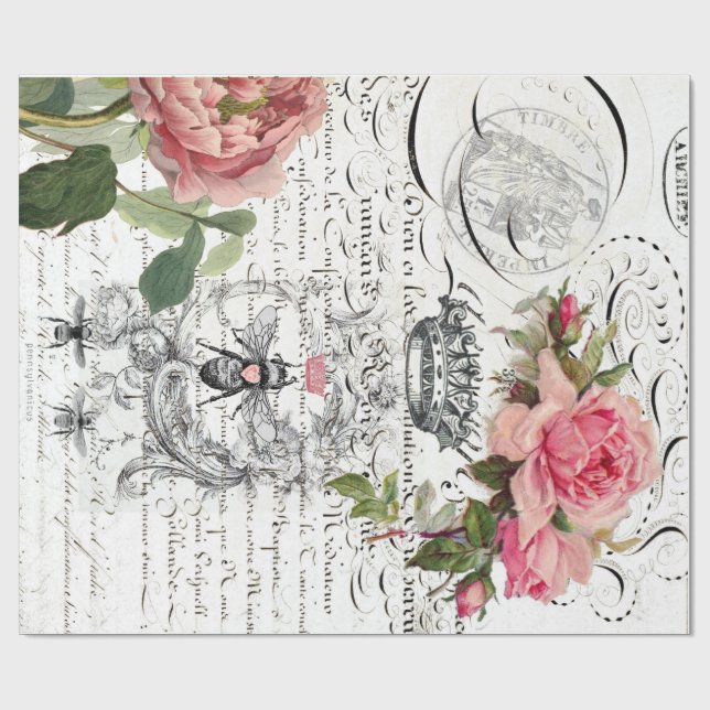 Regalo Papel de embalaje de la abeja reina (Superficie plana)