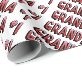 Regalo Papel de embalaje de la abuela del número uno