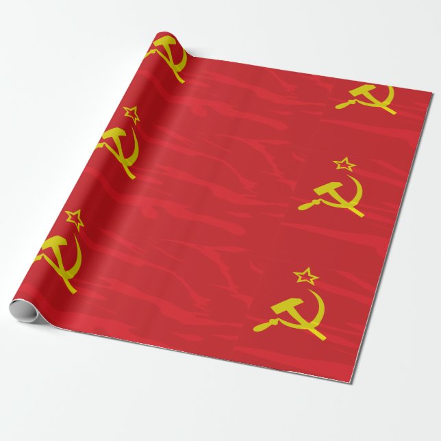 Regalo Papel de embalaje de la bandera de URSS (Desenrollado)