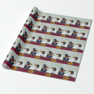 Regalo Papel de embalaje de la boda del Dachshund