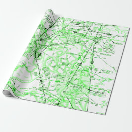 Regalo Papel de embalaje de la carta de aviación