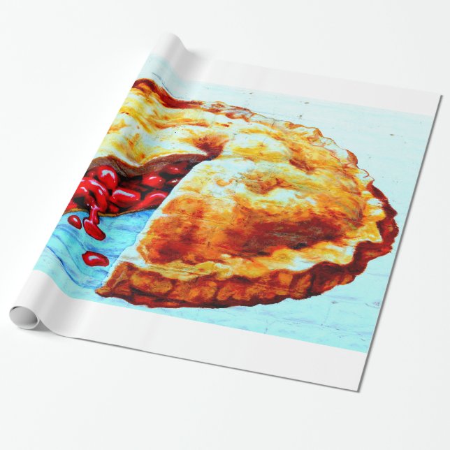 Regalo papel de embalaje de la empanada de la cereza (Desenrollado)