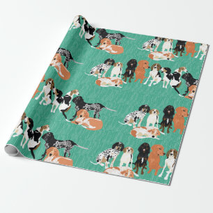 Regalo Papel de embalaje de la fila del Coonhound