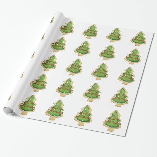 Regalo Papel de embalaje de la galleta del navidad (Desenrollado)