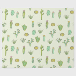 Regalo Papel de embalaje de la impresión del cactus de la