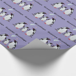 Regalo Papel de embalaje de la luna del pingüino