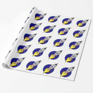 Regalo Papel de embalaje de la nave de Rocket