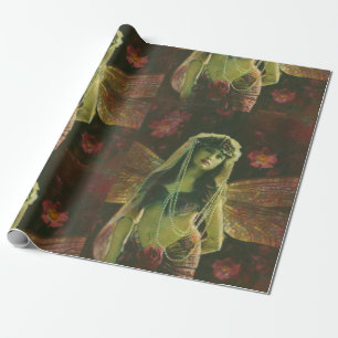 Regalo Papel de embalaje de la ninfa del vintage