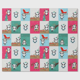 Regalo Papel de embalaje de la panda/del duende del día