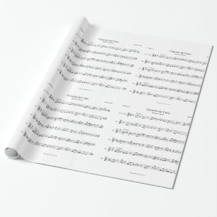 Regalo Papel de embalaje de la partitura