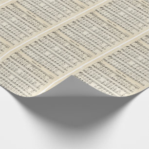 Regalo Papel de embalaje de la partitura de los