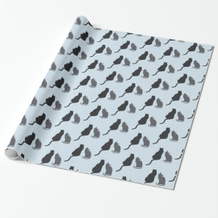 Regalo Papel de embalaje de la silueta del gato