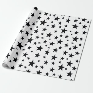 Regalo Papel de embalaje de las estrellas del negro