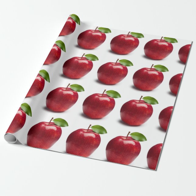 Regalo Papel de embalaje de las MANZANAS (Desenrollado)