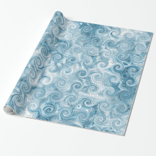 Regalo Papel de embalaje de las ondas del azul
