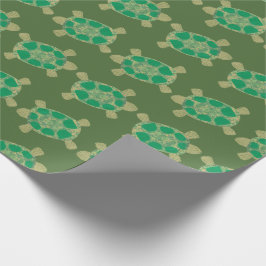 Regalo Papel de embalaje de las tortugas verdes