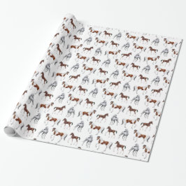 Regalo Papel de embalaje de los amantes del caballo