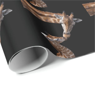 Regalo Papel de embalaje de los besos de la jirafa